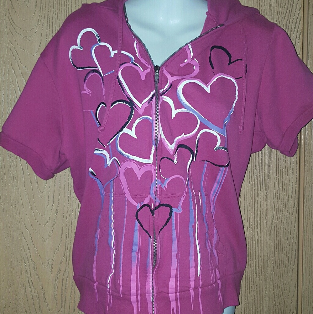 Torrid heart print hoodie sz 1X